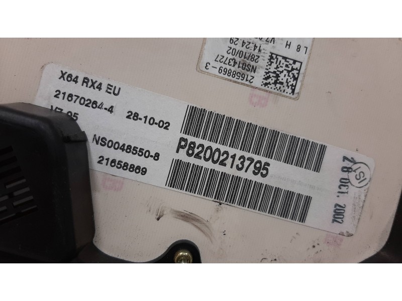 Recambio de cuadro instrumentos para renault scenic (ja..) 1.9 dci authentique referencia OEM IAM 8200213795  