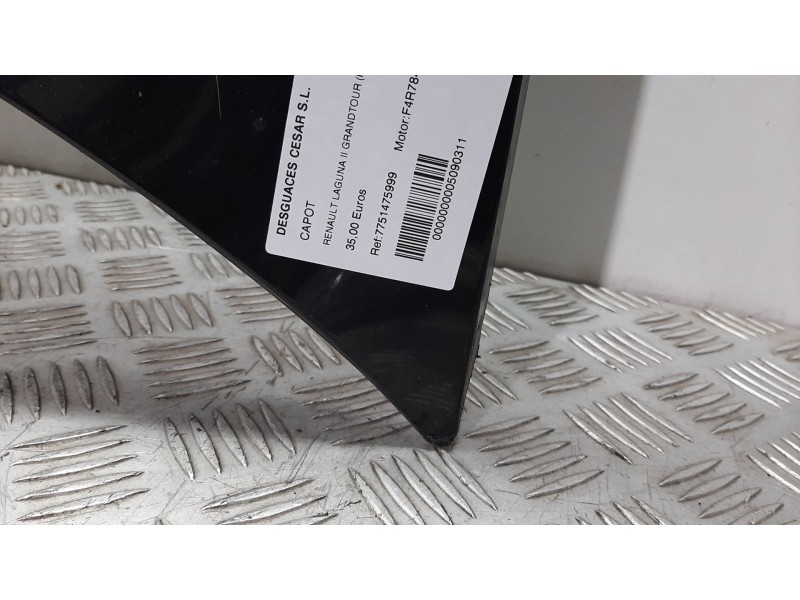 Recambio de capot para renault laguna ii grandtour (kg0) gt referencia OEM IAM 7751475999 NEGRO 