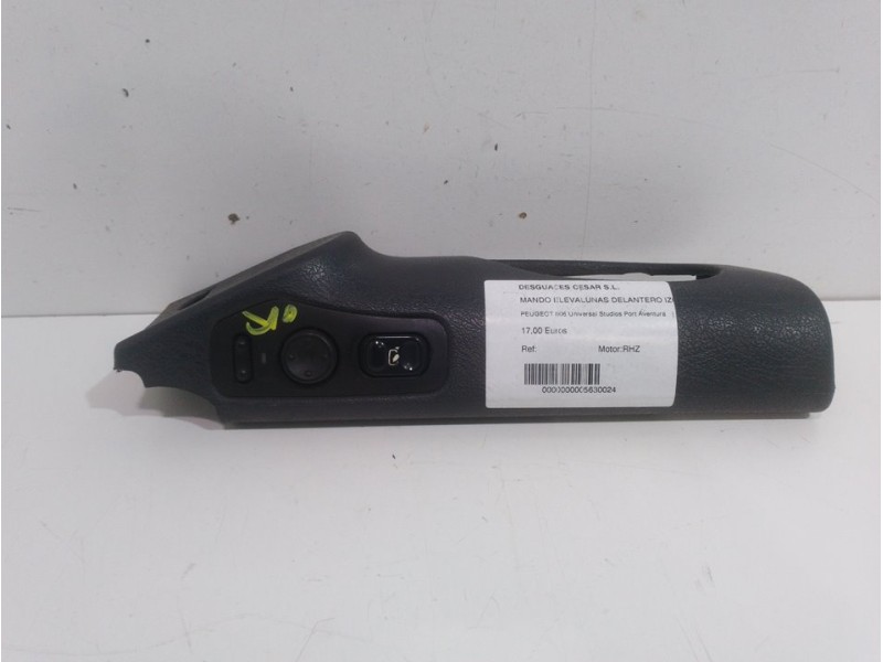 Recambio de mando elevalunas delantero izquierdo para peugeot 806 universal studios port aventura referencia OEM IAM    Recambio de mando elevalunas delantero izquierdo para peugeot 806 universal studios port aventura referencia OEM IAM