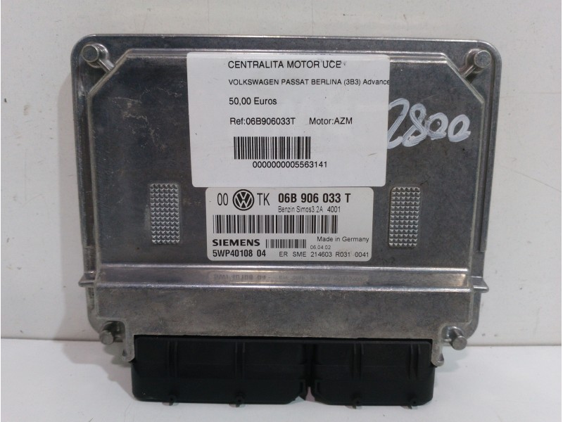 Recambio de centralita motor uce para volkswagen passat berlina (3b3) advance referencia OEM IAM 06B906033T  