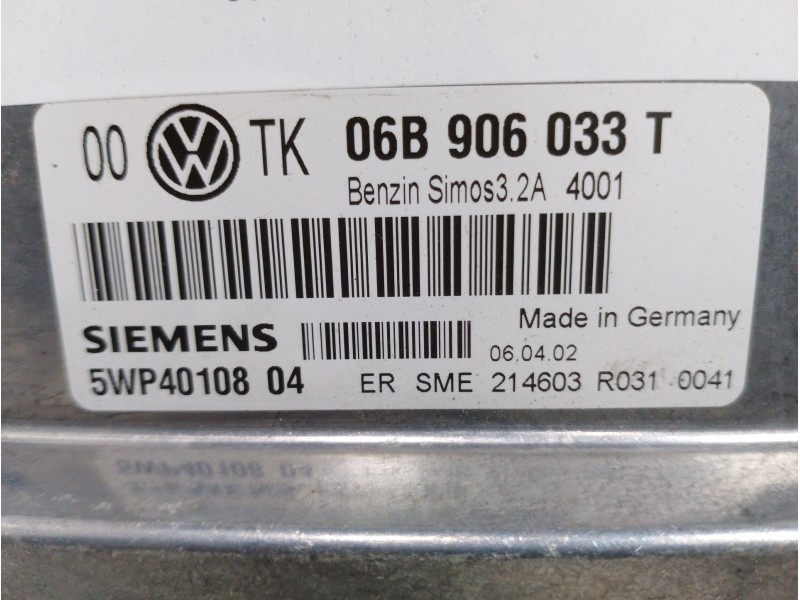 Recambio de centralita motor uce para volkswagen passat berlina (3b3) advance referencia OEM IAM 06B906033T  