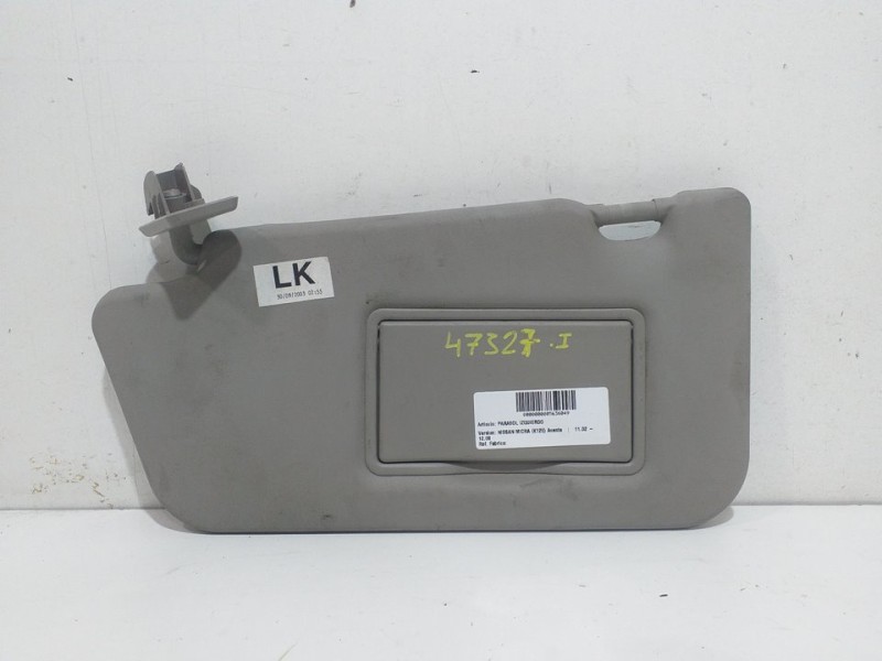 Recambio de parasol izquierdo para nissan micra (k12e) acenta referencia OEM IAM   