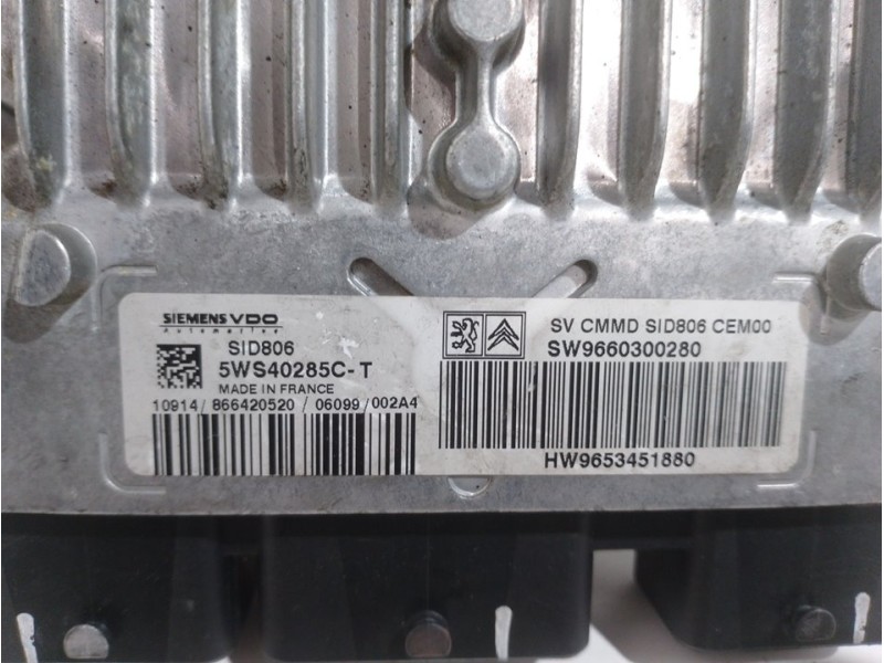 Recambio de centralita motor uce para citroën c3 hdi 70 furio referencia OEM IAM 9660300280 9653451880 