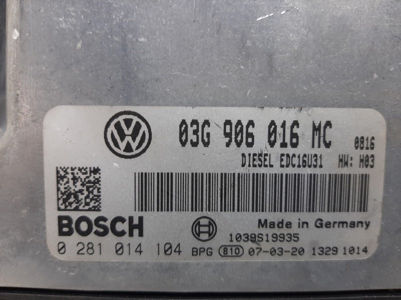 Recambio de centralita motor uce para skoda superb (3u4) classic referencia OEM IAM 03G906016MC 0281014104 