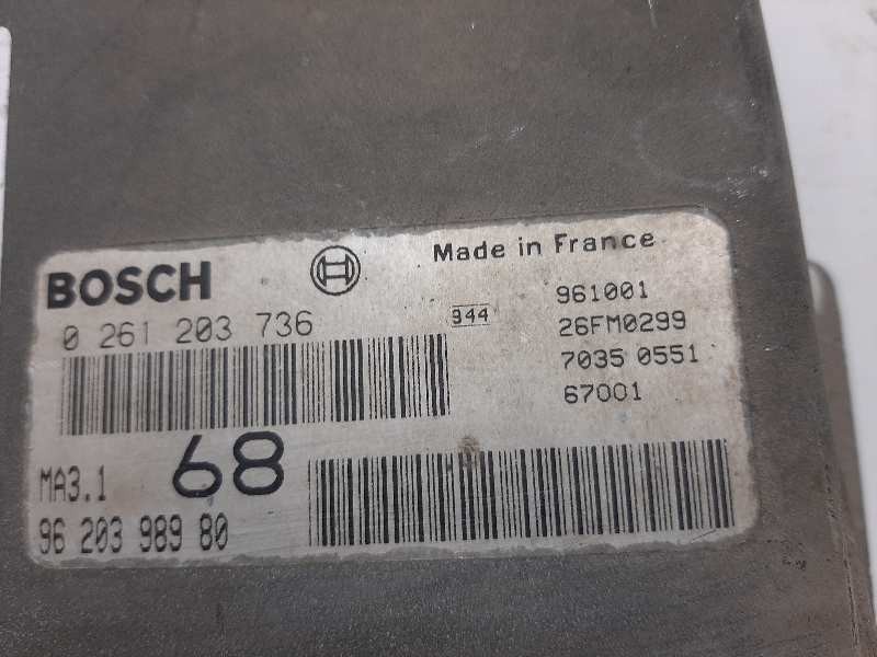 Recambio de centralita motor uce para peugeot 106 (s2) sketch referencia OEM IAM 0261203736 9620398980 