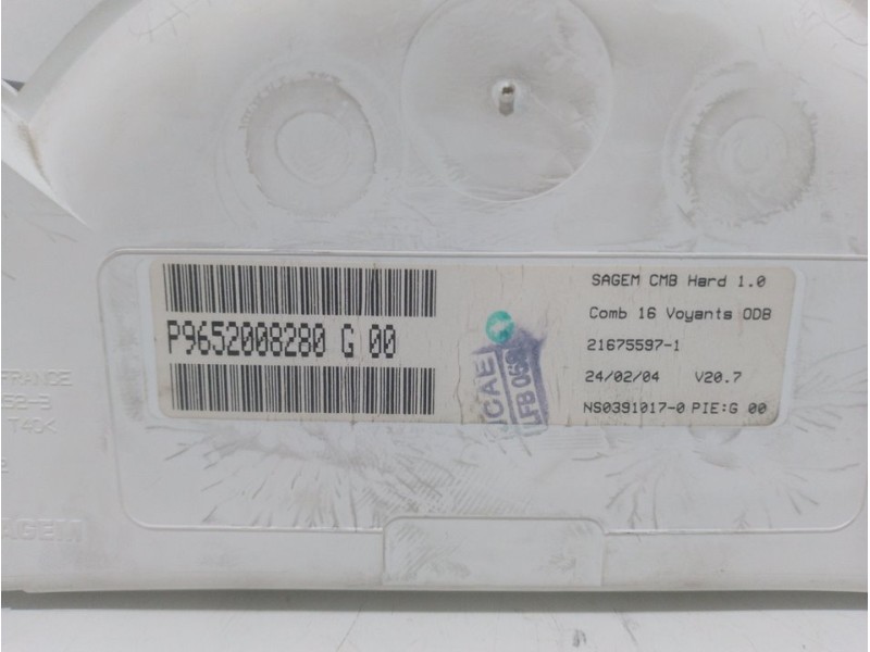 Recambio de cuadro instrumentos para citroën c3 1.4 sx plus referencia OEM IAM P9652008280G00  