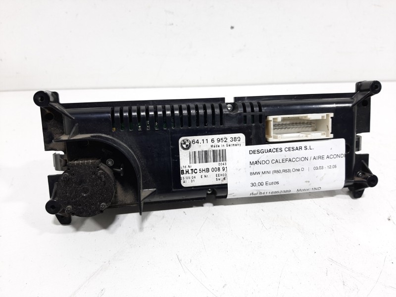 Recambio de mando calefaccion / aire acondicionado para bmw mini (r50,r53) one d referencia OEM IAM 64116952389  