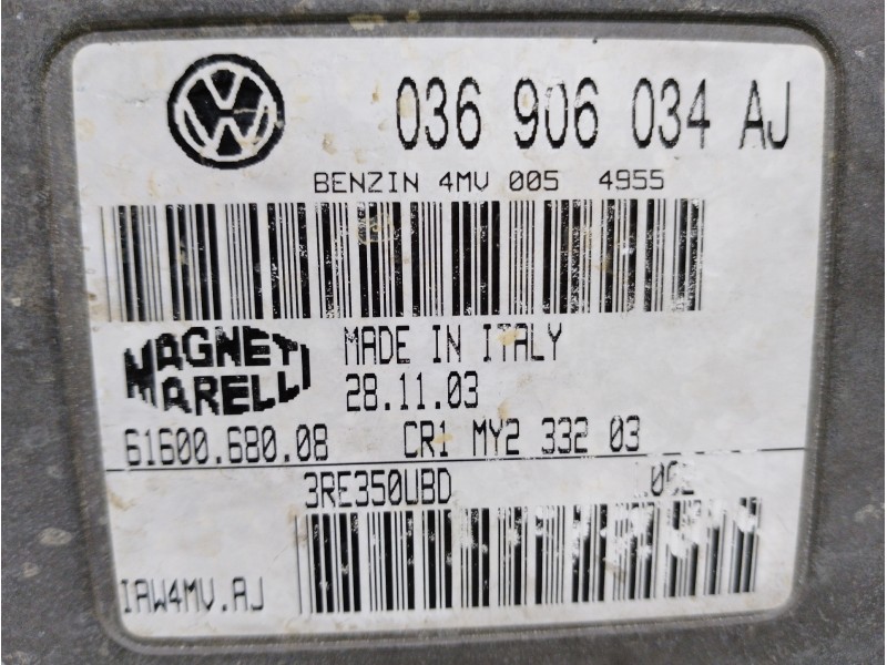 Recambio de centralita motor uce para seat ibiza (6l1) cool referencia OEM IAM 036906034AJ IAW4MVAJ 6160068008