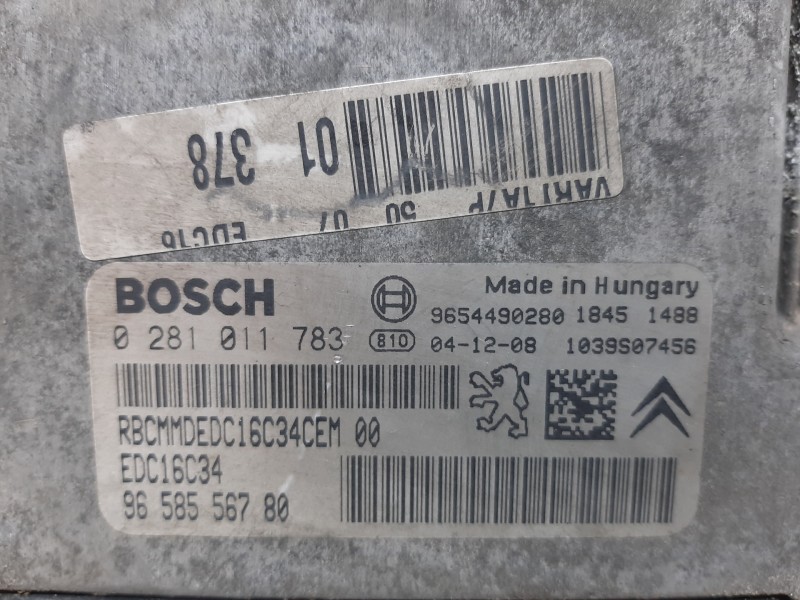 Recambio de centralita motor uce para peugeot 206 berlina x-line referencia OEM IAM 0281011783 96585567 1940FN