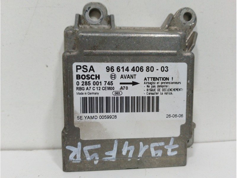 Recambio de centralita airbag para peugeot 207 xs referencia OEM IAM 0285001745  