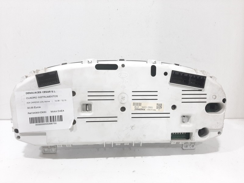 Recambio de cuadro instrumentos para kia carens (un) active referencia OEM IAM 940031D830   Recambio de cuadro instrumentos para kia carens (un) active referencia OEM IAM 940031D830