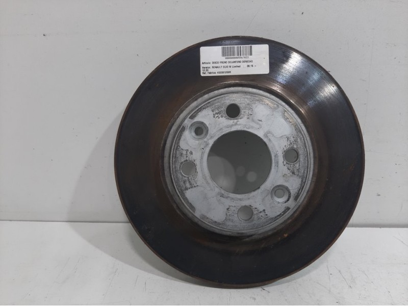 Recambio de disco freno delantero derecho para renault clio iv limited referencia OEM IAM 402061200R  