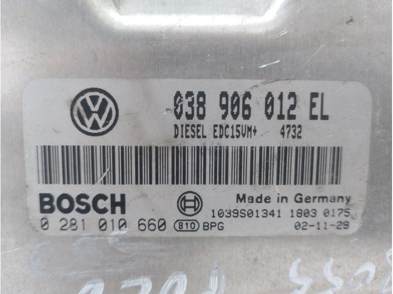 Recambio de centralita motor uce para volkswagen polo (9n1) conceptline referencia OEM IAM 281010660 038906012EL 