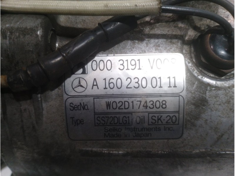 Recambio de compresor aire acondicionado para smart coupe básico (45kw) referencia OEM IAM 0003191V008  