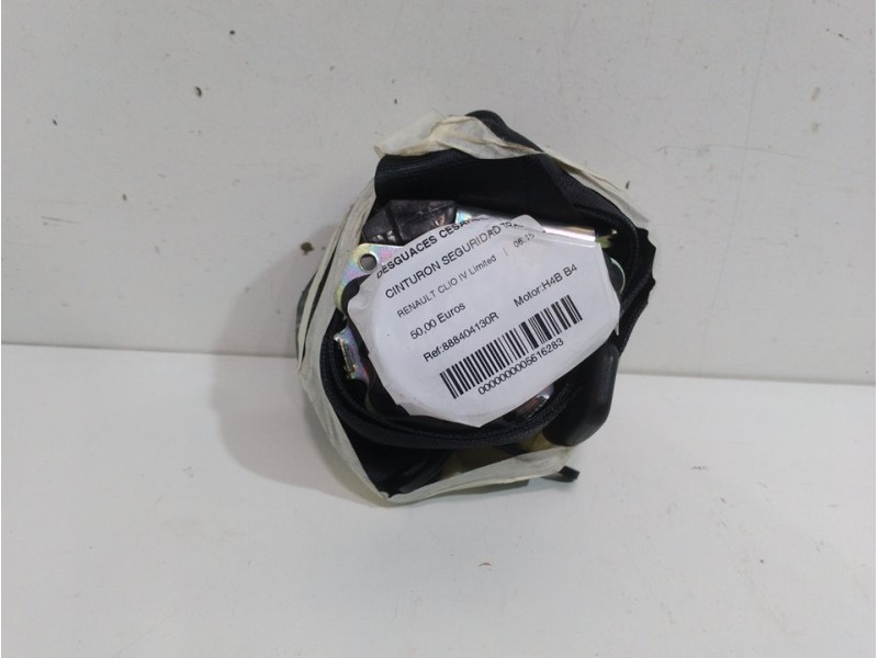 Recambio de cinturon seguridad trasero derecho para renault clio iv limited referencia OEM IAM 888404130R  