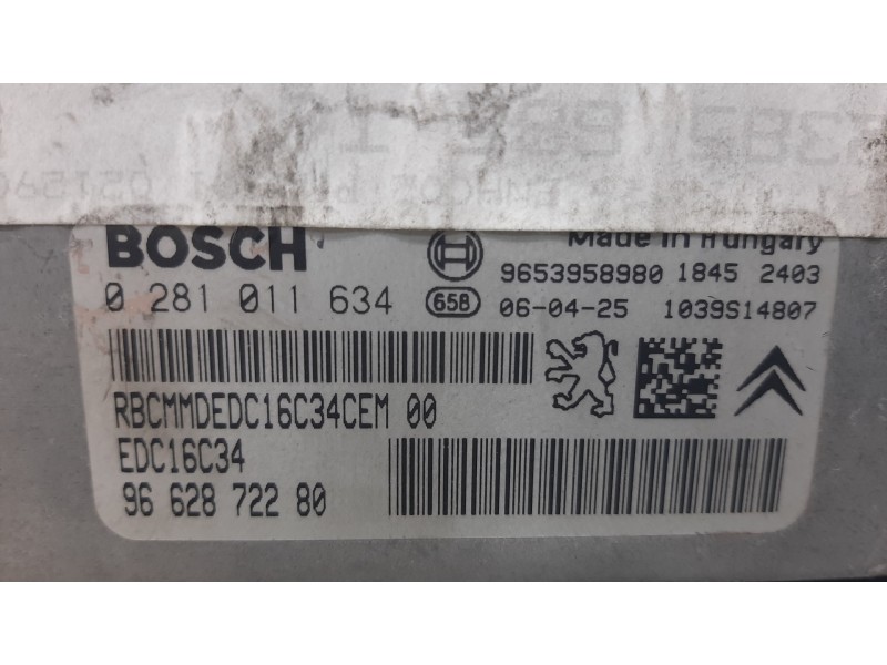 Recambio de centralita motor uce para peugeot 307 break/sw (s2) sw referencia OEM IAM 0281011634 9662872280 