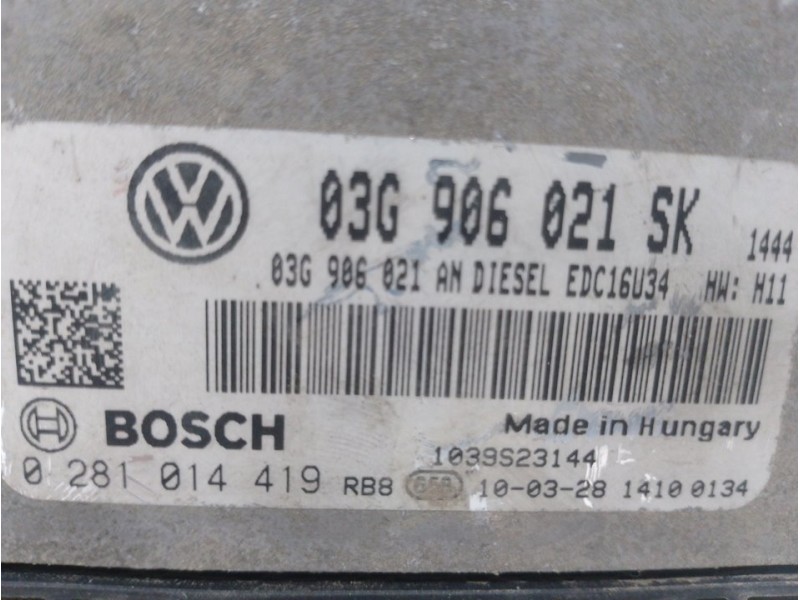 Recambio de centralita motor uce para seat altea (5p1) arena referencia OEM IAM 03G906021SK 0281014419 0281014419