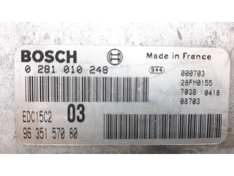 Recambio de centralita motor uce para peugeot 406 berlina (s1/s2) srdt referencia OEM IAM 1929ZK  