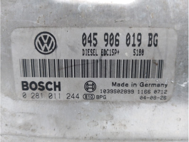 Recambio de centralita motor uce para seat ibiza (6l1) cool referencia OEM IAM 0281011244 045906019BG 0281011244