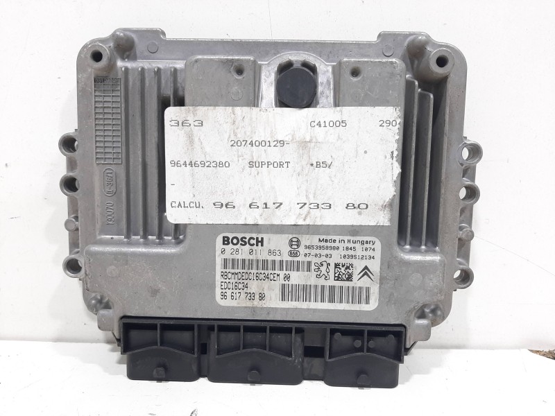 Recambio de centralita motor uce para citroën c4 berlina collection referencia OEM IAM 0281011863 9661773380 