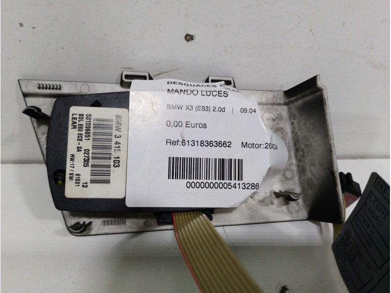 Recambio de mando luces para bmw x3 (e83) 2.0d referencia OEM IAM 3415103 531096851 