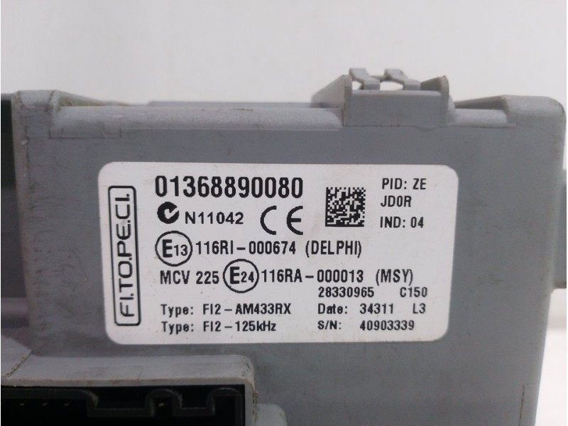 Recambio de caja reles / fusibles para citroën nemo attraction referencia OEM IAM 01368890080  