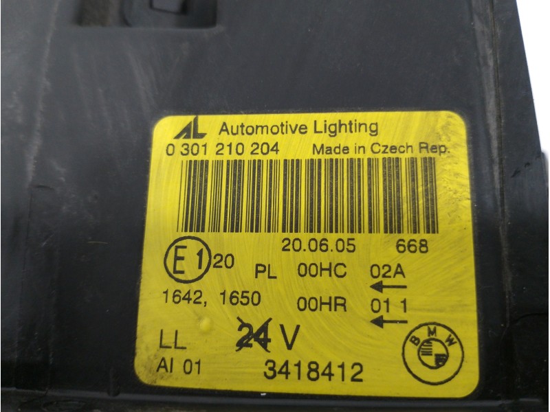 Recambio de faro derecho para bmw x3 (e83) 2.0d referencia OEM IAM 63123418400 5 PINES 