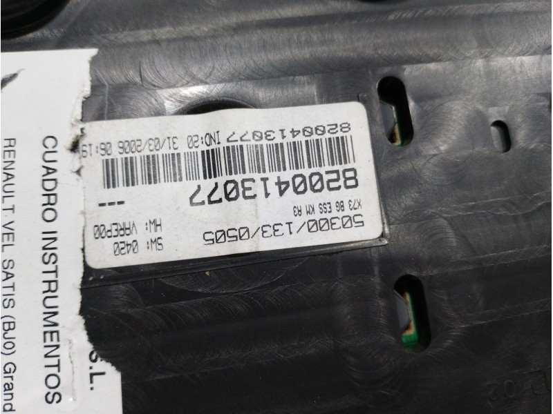 Recambio de cuadro instrumentos para renault vel satis (bj0) grand confort referencia OEM IAM 8200413077  
