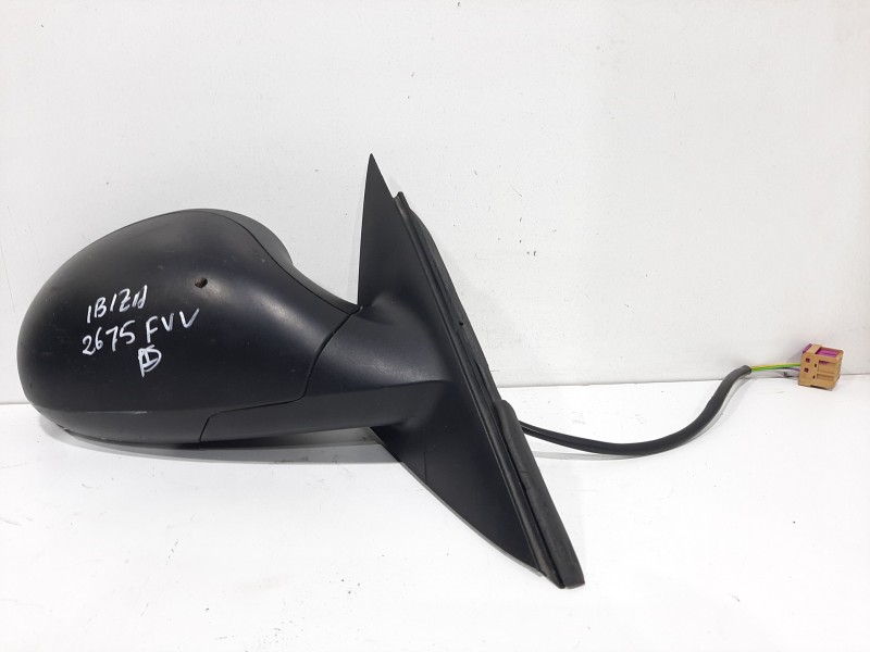 Recambio de retrovisor derecho para seat ibiza (6l1) reference referencia OEM IAM  NEGRO ELECTRICO