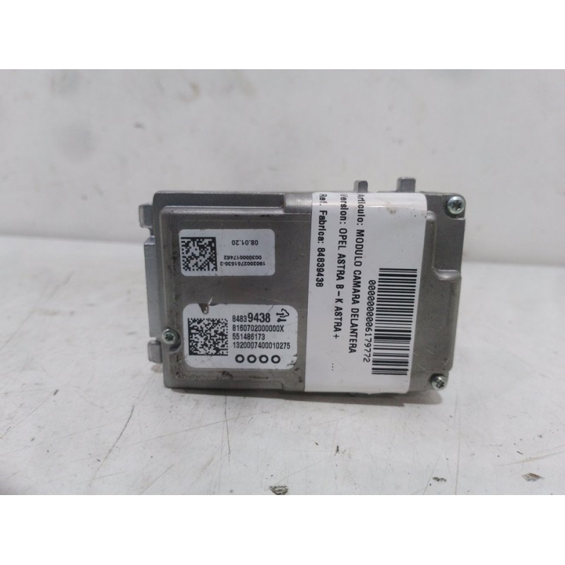 Recambio de modulo camara delantera para opel astra b-k astra+ referencia OEM IAM 84839438  