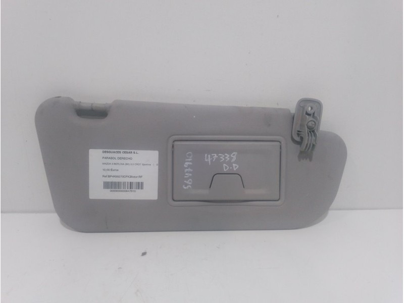 Recambio de parasol derecho para mazda 3 berlina (bk) 2.0 crdt sportive referencia OEM IAM BP4K69270CFKZ  