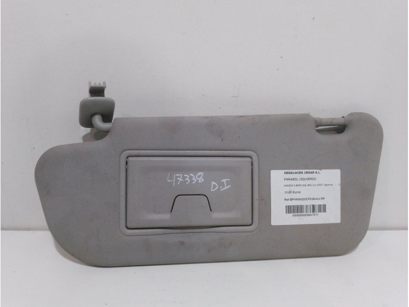 Recambio de parasol izquierdo para mazda 3 berlina (bk) 2.0 crdt sportive referencia OEM IAM BP4K69320CFKZ  