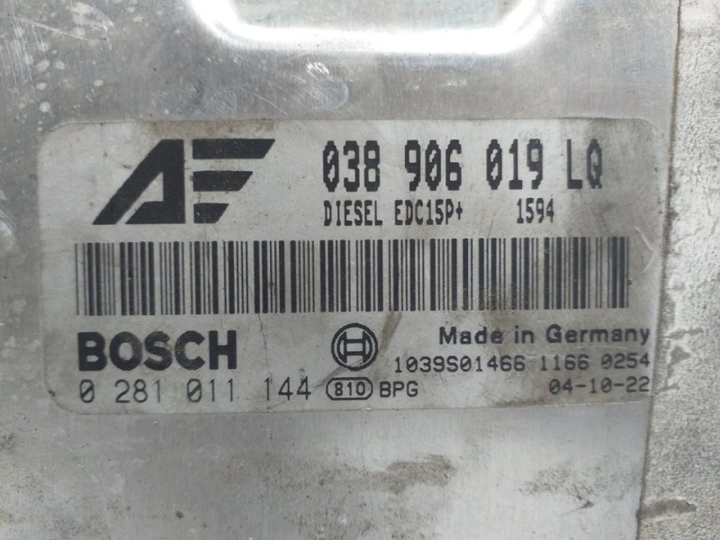 Recambio de centralita motor uce para seat alhambra (7v9) reference plus referencia OEM IAM 0281011144 038906019LQ 