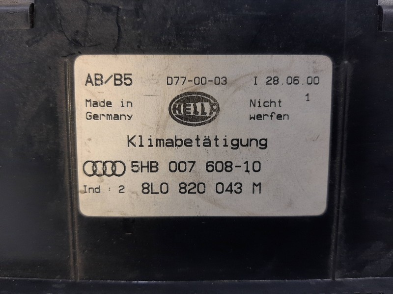 Recambio de mando calefaccion / aire acondicionado para audi a3 (8l) 1.8 ambiente referencia OEM IAM   