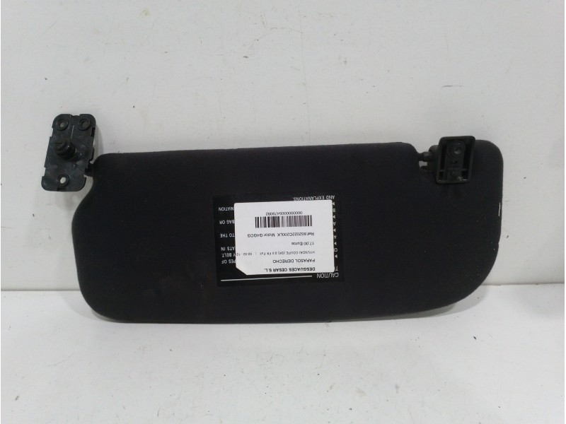 Recambio de parasol derecho para hyundai coupe (gk) 2.0 fx full referencia OEM IAM 852022C200LK  