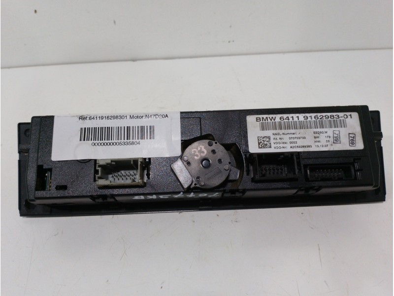 Recambio de mando calefaccion / aire acondicionado para bmw serie 1 berlina (e81/e87) 118i referencia OEM IAM 6411916298301  