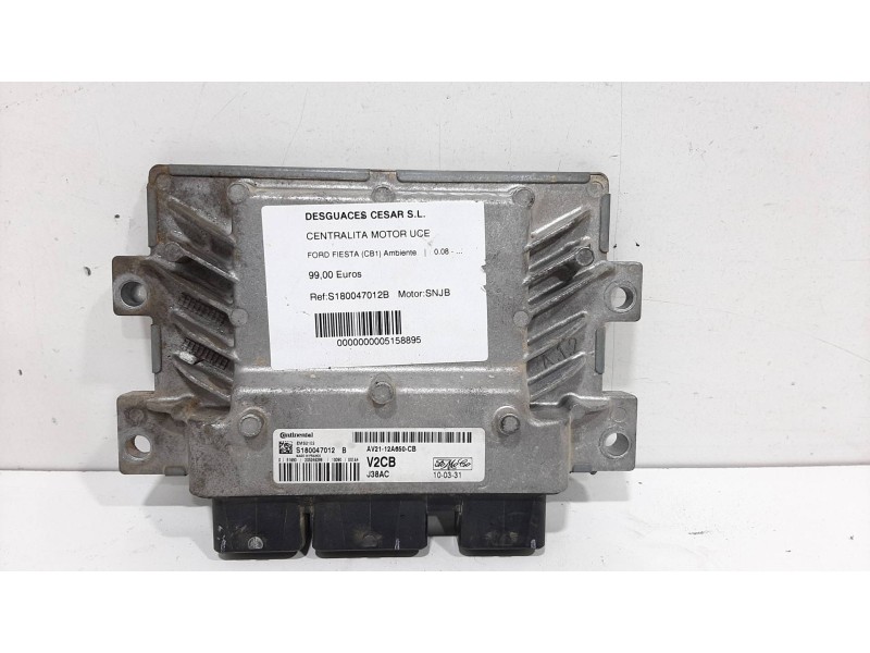 Recambio de centralita motor uce para ford fiesta (cb1) ambiente referencia OEM IAM S180047012B AV2112A650CB 