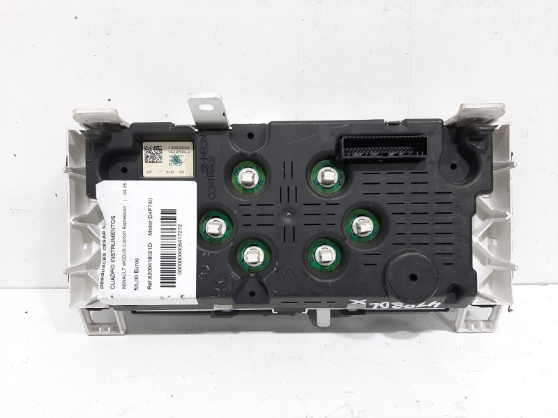 Recambio de cuadro instrumentos para renault modus confort expression referencia OEM IAM 8200418021D  
