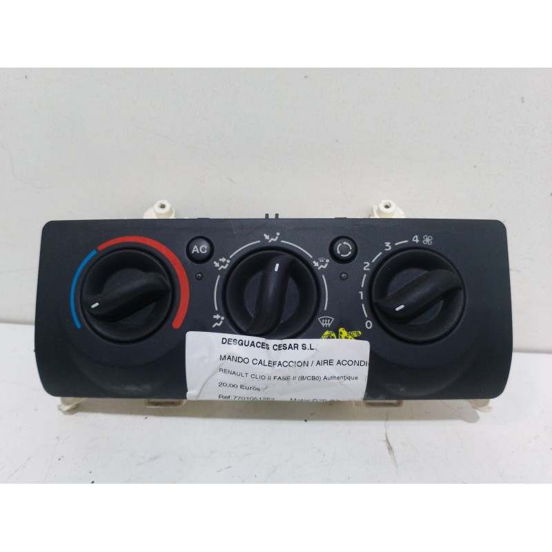 Recambio de mando calefaccion / aire acondicionado para renault clio ii fase ii (b/cb0) authentique referencia OEM IAM 770105126