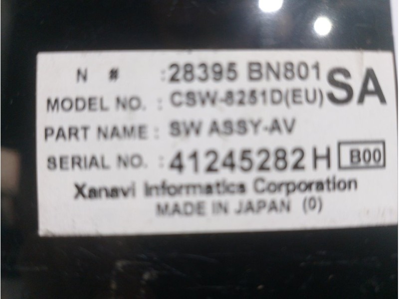 Recambio de mando calefaccion / aire acondicionado para nissan almera (n16/e) line up referencia OEM IAM 28395BN801  