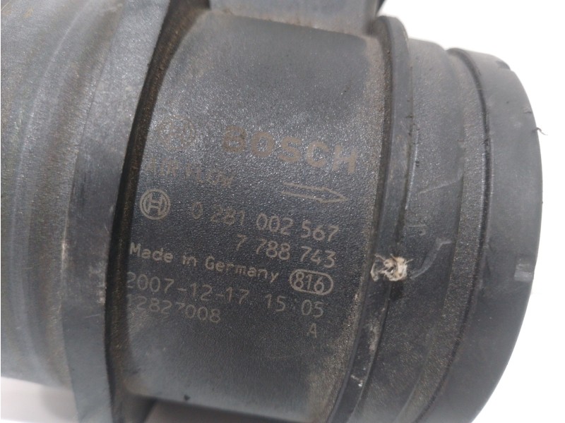 Recambio de caudalimetro para bmw serie 1 berlina (e81/e87) 118i referencia OEM IAM 7788743 0281002567 