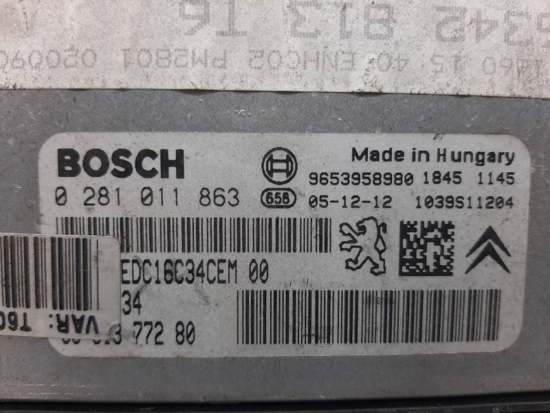 Recambio de centralita motor uce para peugeot 307 break/sw (s2) sw pack referencia OEM IAM 0281011863  