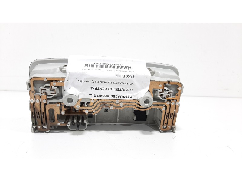 Recambio de luz interior central para volkswagen touran (1t1) trendline referencia OEM IAM 3B0947105C   Recambio de luz interior central para volkswagen touran (1t1) trendline referencia OEM IAM 3B0947105C