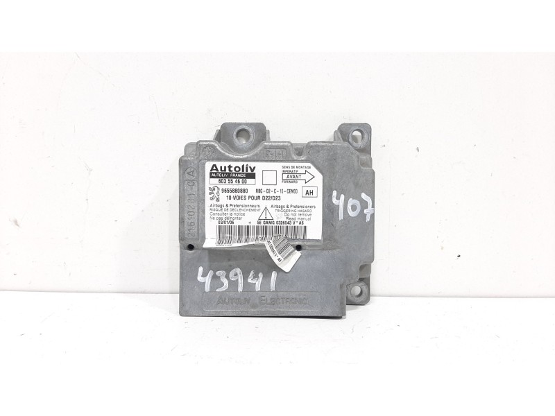 Recambio de centralita airbag para peugeot 407 st confort referencia OEM IAM 603554600 9655880880 