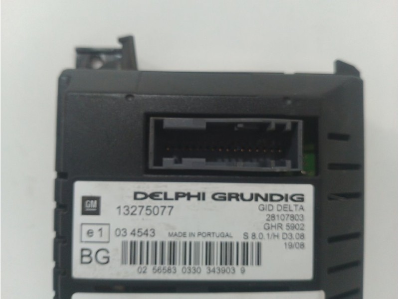 Recambio de pantalla multifuncion para opel zafira b cosmo referencia OEM IAM 13275077  