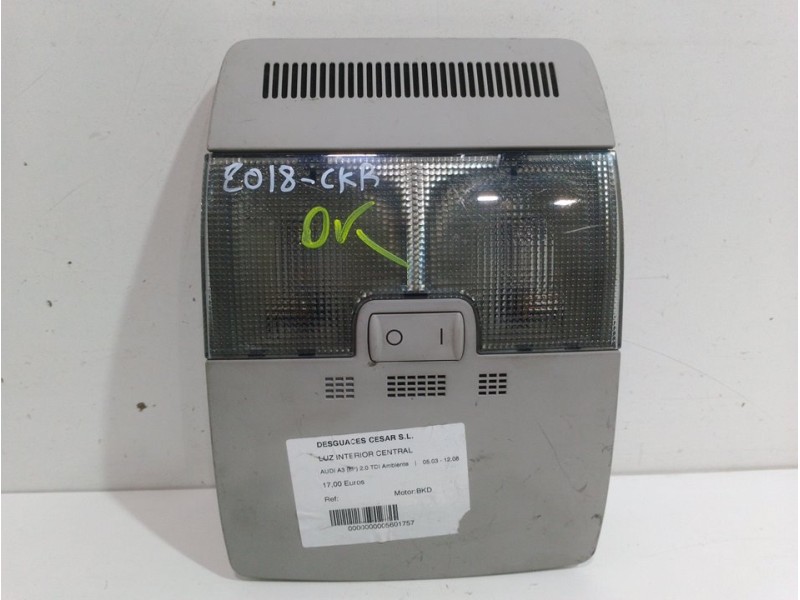 Recambio de luz interior central para audi a3 (8p) 2.0 tdi ambiente referencia OEM IAM   