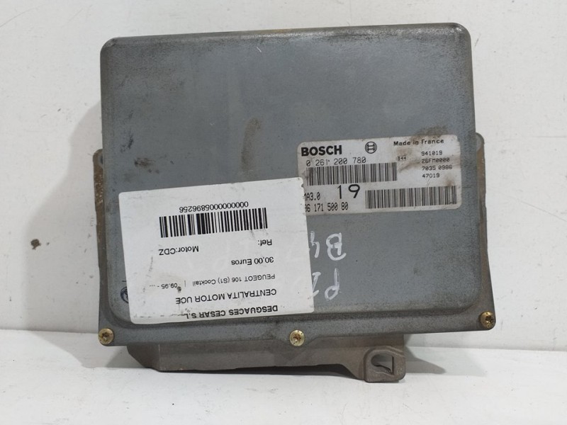 Recambio de centralita motor uce para peugeot 106 (s1) cocktail referencia OEM IAM 0261200780 9617150080 