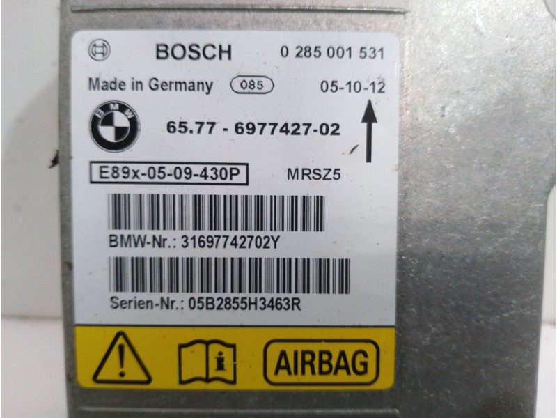 Recambio de centralita airbag para bmw serie 1 berlina (e81/e87) 116i referencia OEM IAM 65779184432 0285001531 