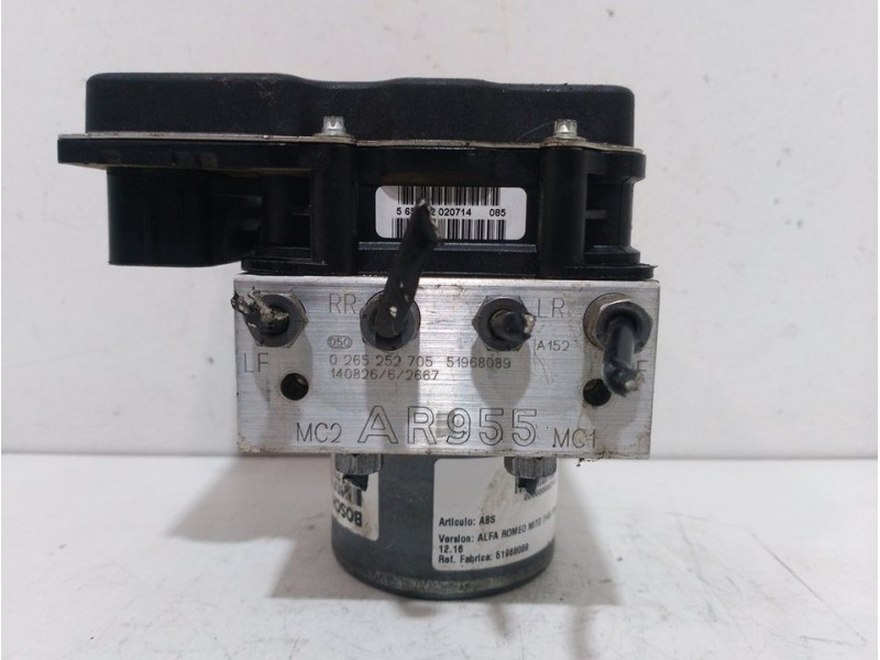 Recambio de abs para alfa romeo mito (145) basis referencia OEM IAM 51968089 0265252705 