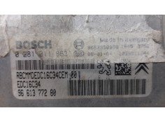 Recambio de centralita motor uce para citroën c4 berlina collection referencia OEM IAM 0281011863 9661377280  2